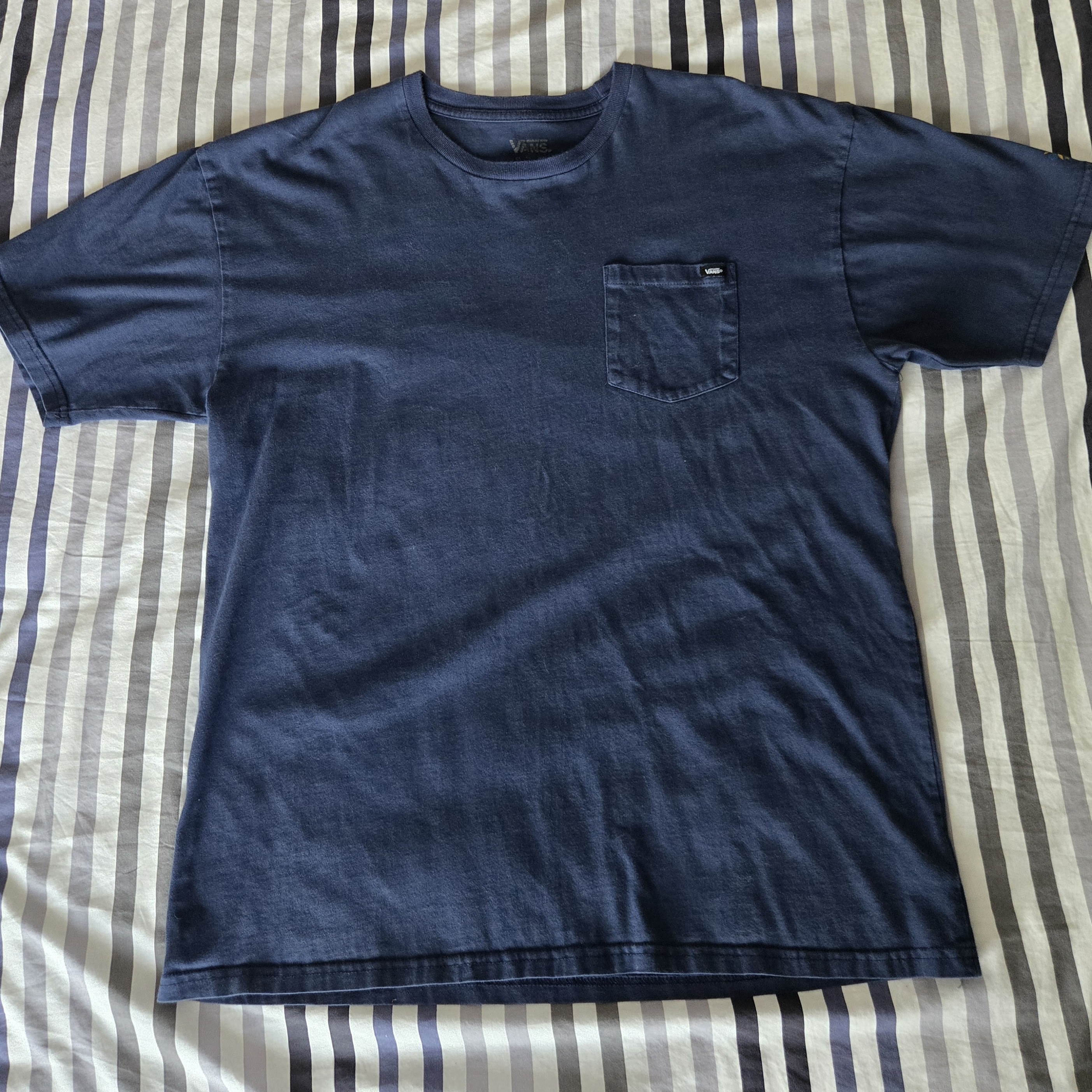 Vans Navy Blue Short Sleeve Pocket Tee Xl
